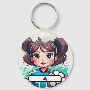 Kickin' Cutie Keychain With Custom Nametag