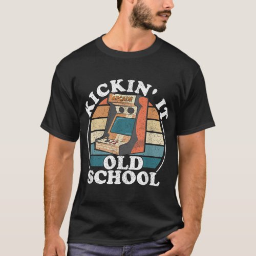 Kickin It Old School Retro 80s Arcade Game Video G T_Shirt