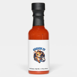 Kickin It Soccer Player Giraffe Ball Girls Boys An Hot Sauces