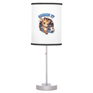 Kickin It Soccer Player Giraffe Ball Girls Boys An Table Lamp