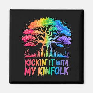 Kickin' It With My Kinfolk Funny Family Reunion Magnet