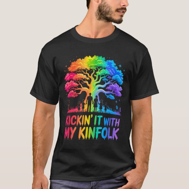 Kickin' It With My Kinfolk Funny Family Reunion  T-Shirt (Front)