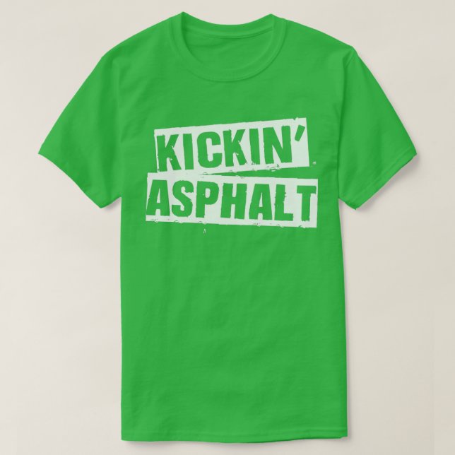 Kicking Asphalt Running Ironman T-Shirt (Design Front)