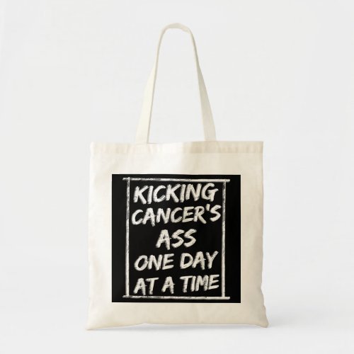 Kicking Cancer Chemotherapy Warrior Survivor Chemo Tote Bag