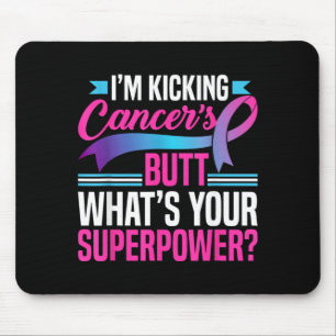 Kicking Cancers Butt Superwer Thyroid Cancer Mouse Pad