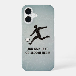 Kicking Football - Soccer Player Scores - own text iPhone 16 Case