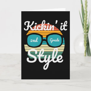 Kicking It 2nd Grade Style Back To School Kids Card