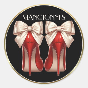 Kicking It High Heels Classic Round Sticker