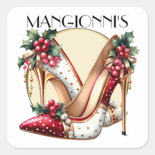 Kicking It High Heels Square Sticker