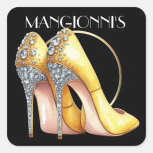 Kicking It High Heels Square Sticker