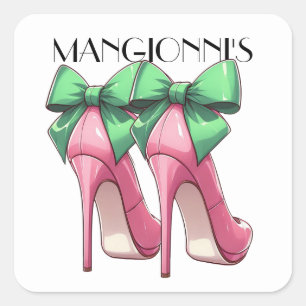 Kicking It High Heels Square Sticker