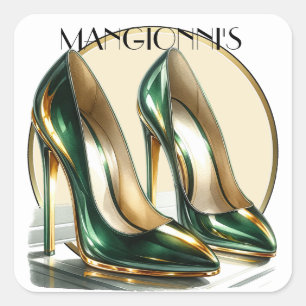Kicking It High Heels Square Sticker