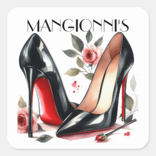 Kicking It High Heels Square Sticker