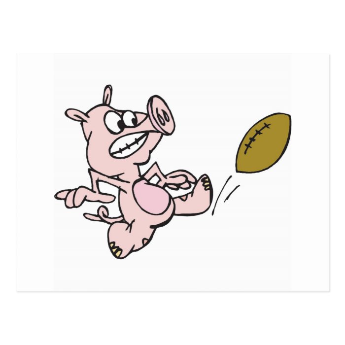 Kicking Pig Postcard