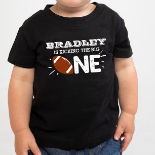Kicking The Big One   Football 1st Birthday Baby T-Shirt
