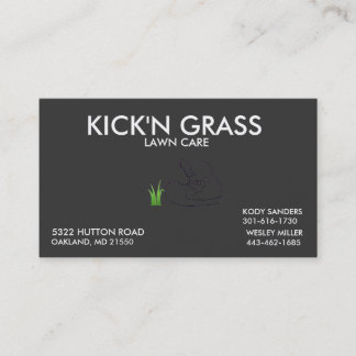 KICK'N GRASS BUSINESS CARD
