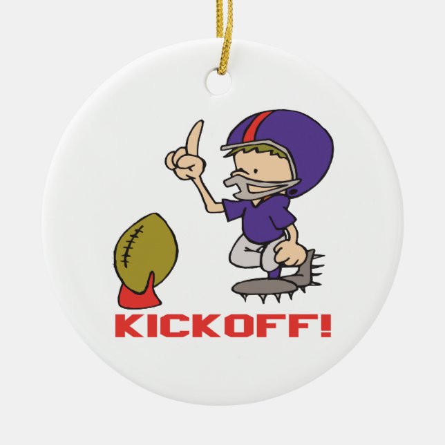 Kickoff Ceramic Ornament (Front)
