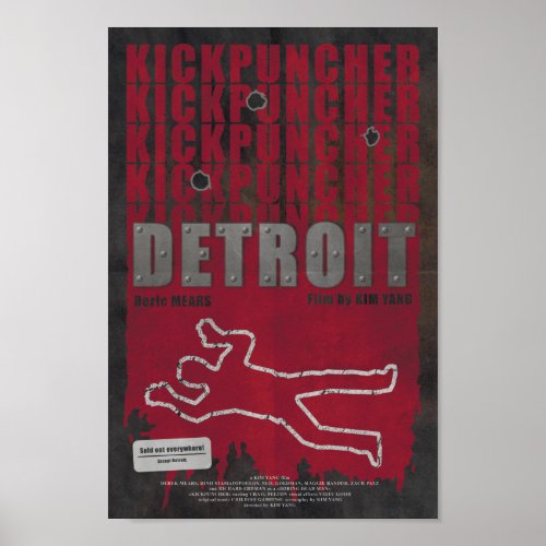 Kickpuncher Detroit Poster