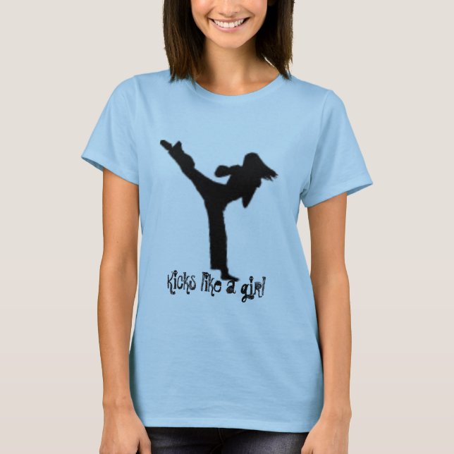 Kicks like a girl T-Shirt (Front)