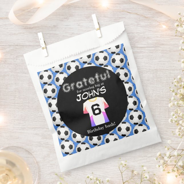 Kickstart the Celebration of 6th birthday Favor Bag (Clipped)