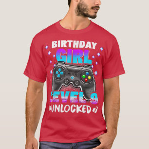 Kid 9th Birthday Girl 9 Year Old Video Game Level T-Shirt