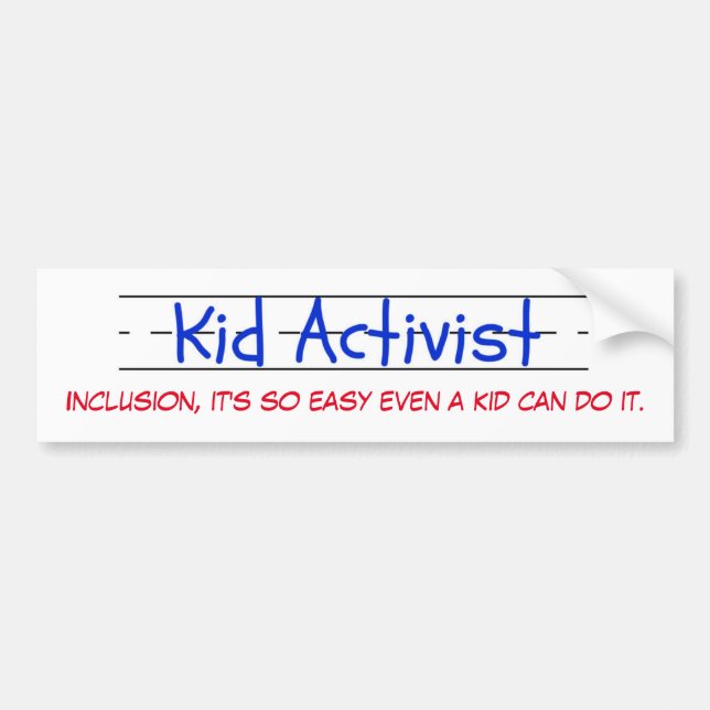 Kid Activist bumper sticker (Front)