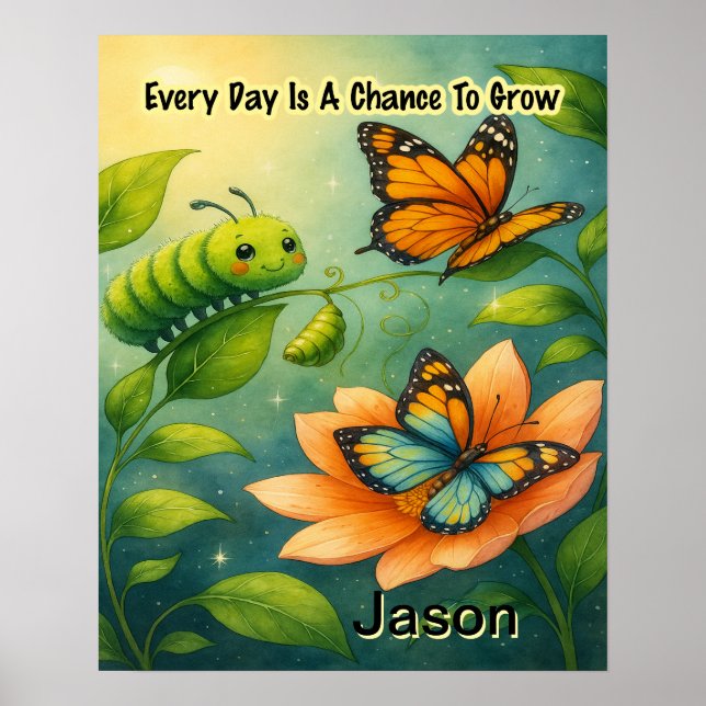 Kid Affirmation: Every Day Is A chance To Grow Poster (Front)