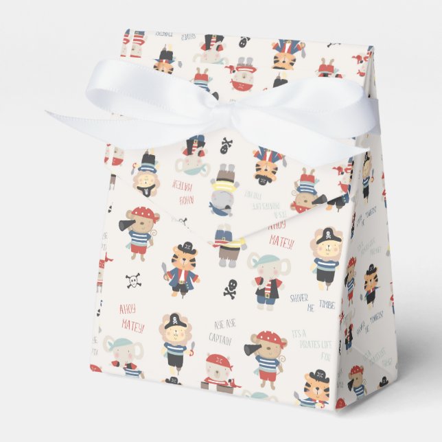 Kid Animal Crew Party Pirate Favor Box (Front Side)