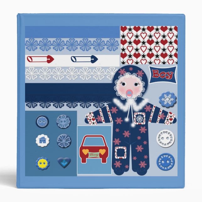 Kid, applique, patchwork, scrapbooking 3 ring binder (Front)