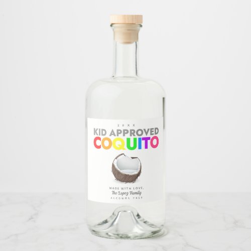 Kid Approved Coquito Bottle Label