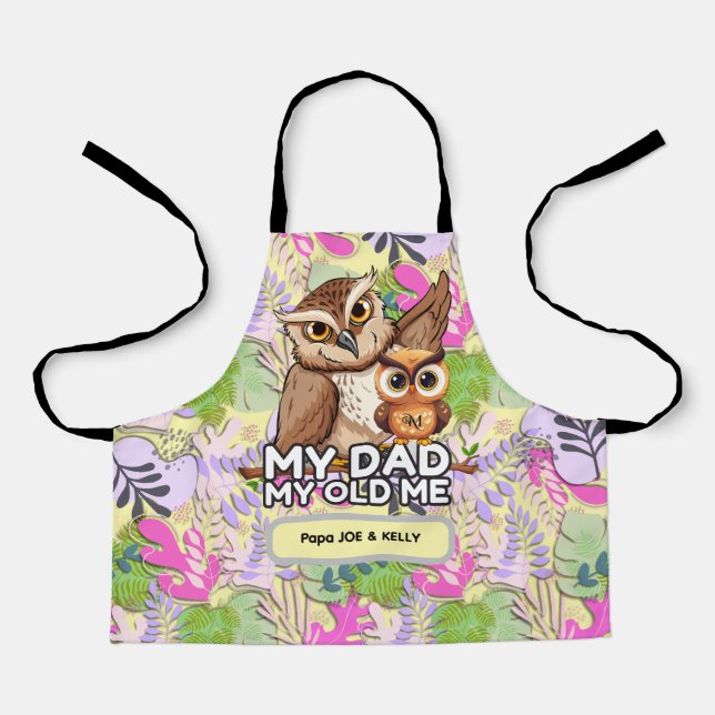 Kid Apron : My Dad My Old Me (leaves) (Front)