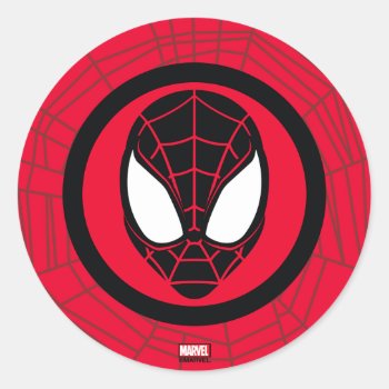 Kid Arachnid Icon Classic Round Sticker by spidermanclassics at Zazzle