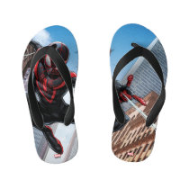 Kid Arachnid Web Slinging Through City Kid's Flip Flops Kid Arachnid Web Slinging Through City Kid's Flip Flops