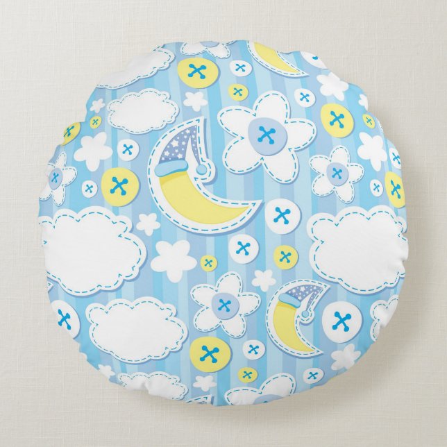 kid background round pillow (Front)