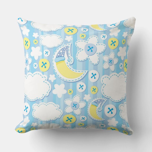 kid background throw pillow (Front)