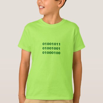 Kid Binary T-shirt by Amitees at Zazzle