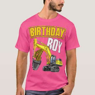 Kid Birthday Boy 4th Vehicle 4 Years Old Construct T-Shirt