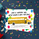 Kid Birthday Yellow School Bus Party Invitation<br><div class="desc">For the kid that loves yellow school buses,  this birthday party invitation is sure to make everyone smile and sets the tone for a joyful celebration with colorful balloons and lots of bus details.</div>