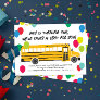 Kid Birthday Yellow School Bus Party Invitation