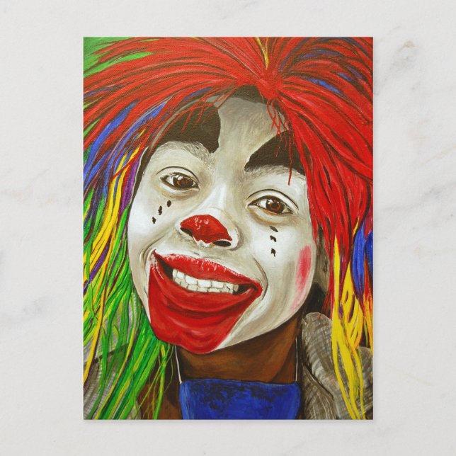 Kid Clown Painting Postcard (Front)