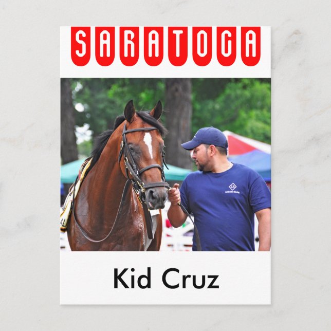 Kid Cruz at Saratoga Postcard (Front)