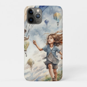 kid flying kites iPhone 11 pro case