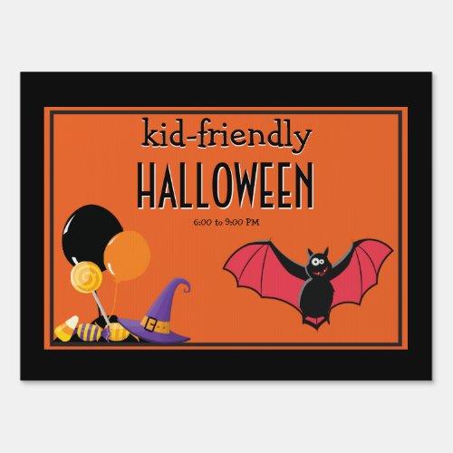 Kid_Friendly Halloween Candy Party Bargain Value Sign