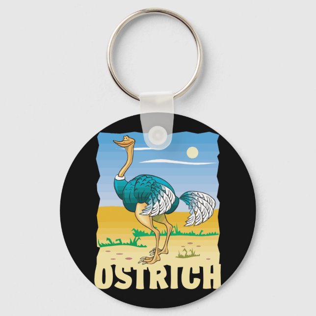 Kid Friendly Ostrich Keychain (Front)