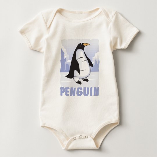 Kid Friendly Penguin Baby Bodysuit