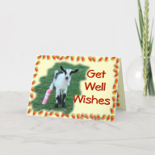 Kid Goat Get Well--customize any occasion & anyone Card