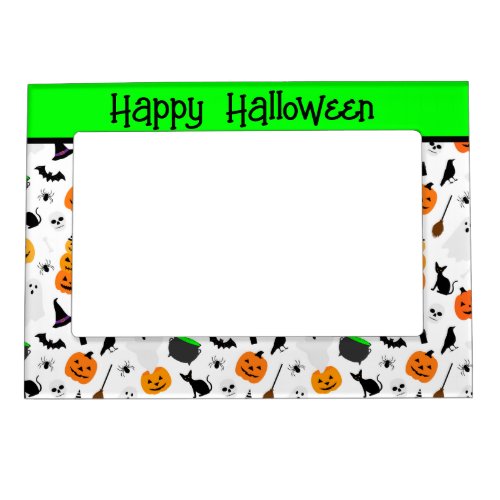 Kid Halloween Ghost Pumpkin Black Cat Personalize  Magnetic Frame