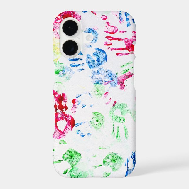 kid hand print paint pattern Case-Mate iPhone case (Back)