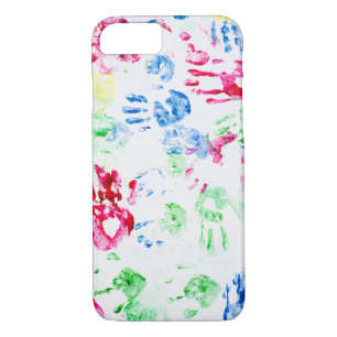 kid hand print paint pattern iPhone 8/7 case