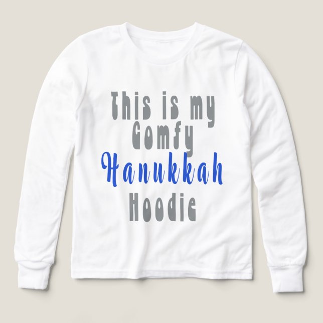 Kid Hanukkah Hoodie Tri-Blend Shirts (Design Front)